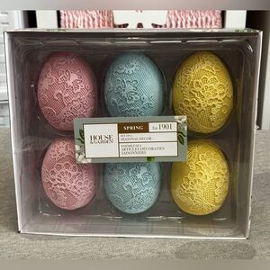 Set of 6 Lace Easter Eggs